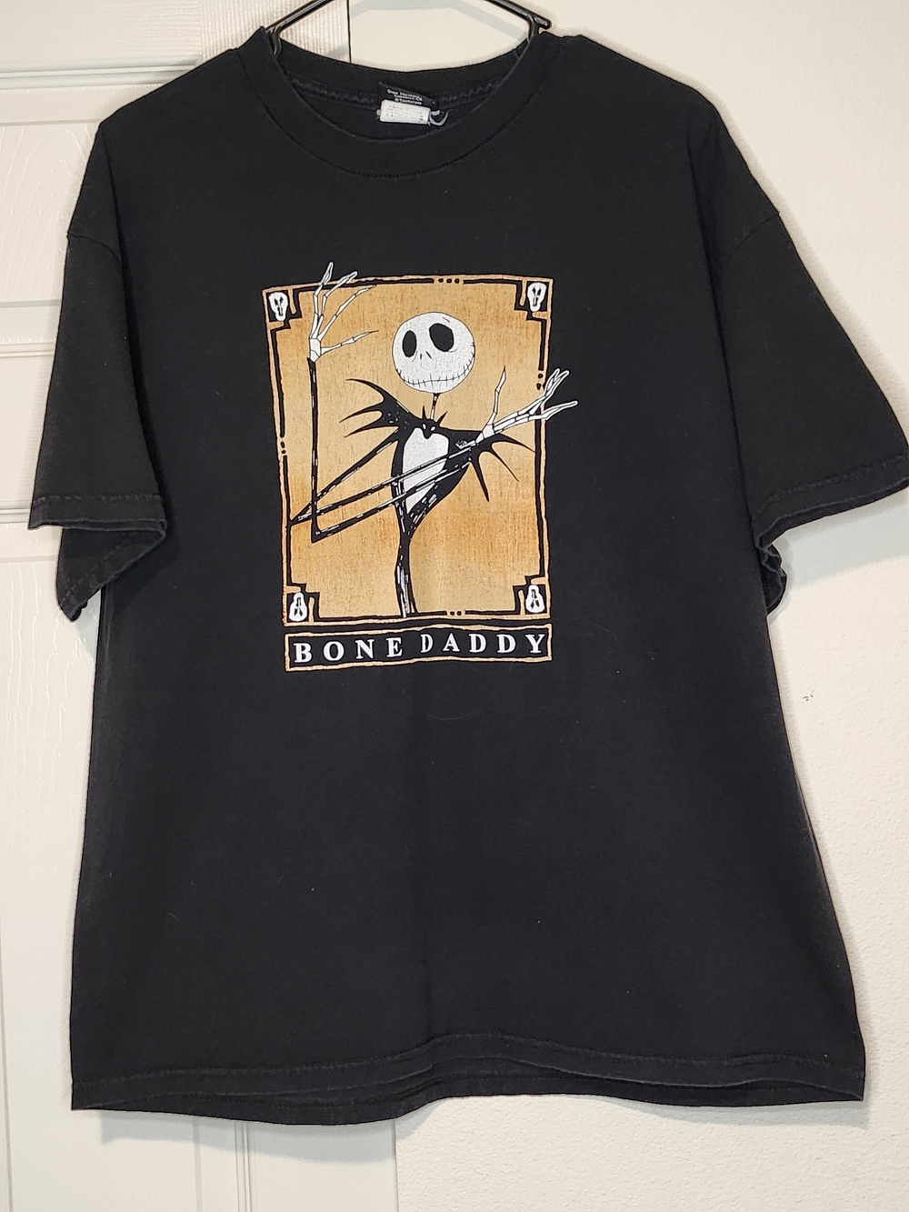 Vintage Nightmare Before Christmas Jack Skellington Bone Daddy Graphic Tee Black